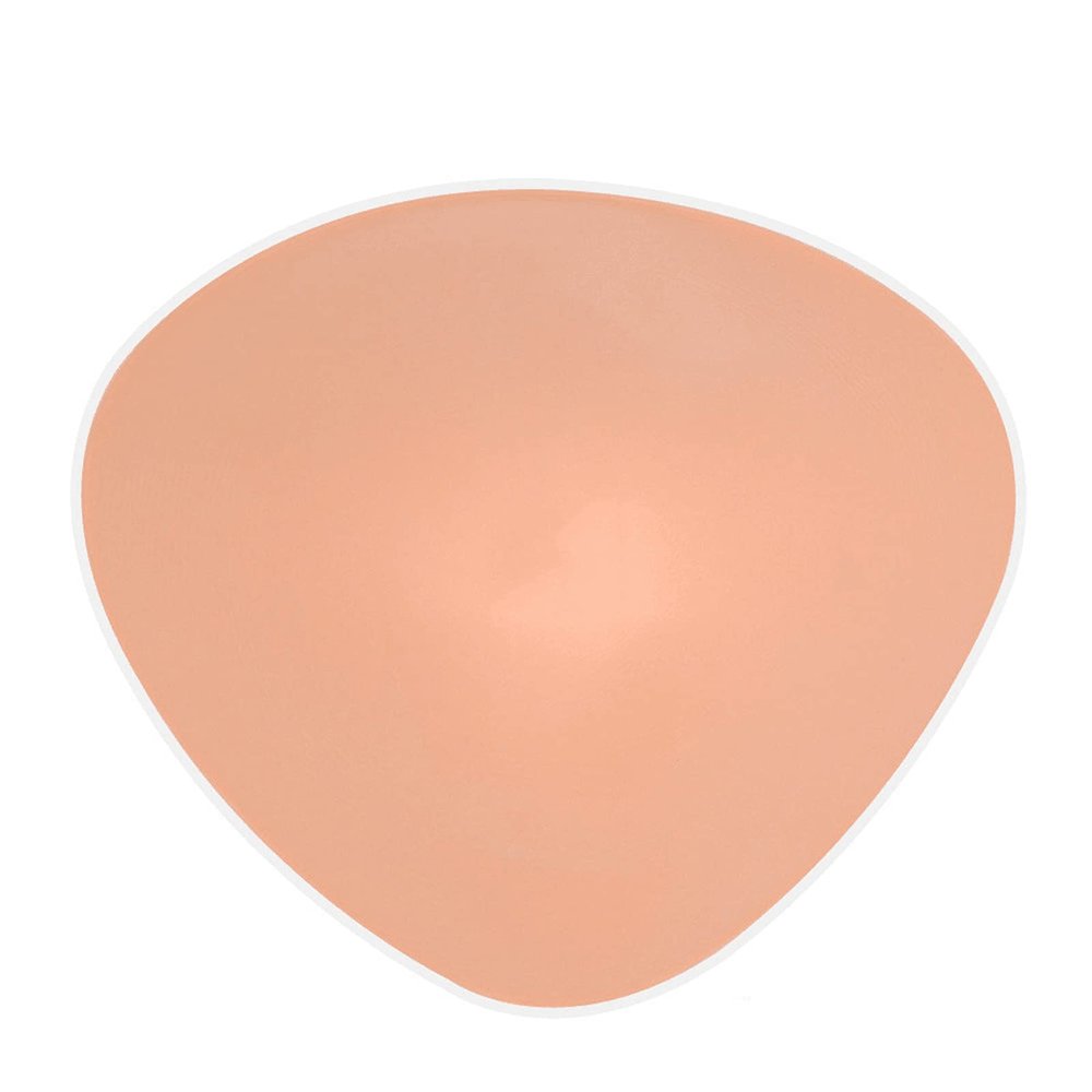 WTYU Lightweight Silicone Breast Implants, Triangle-Shaped Concave Bottom Breathable Fake Breasts, Make Up For Light Chest Stickers After Breast Surgery 268g