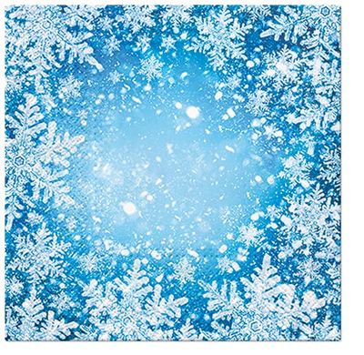 20 Napkins Snow Crystal Magic Snowflakes Winter Christmas Table Decoration 33 x 33 cm