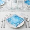 20 Napkins Snow Crystal Magic Snowflakes Winter Christmas Table Decoration 33 x 33 cm view 3