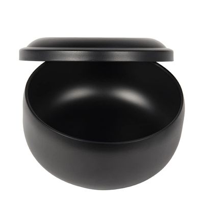 minkissy 1pc Household Shaving Soap Bowl Lid Stainless Steel Foaming Tool for Home Use Elegant Design Capacity Stable Base for Easy Shaving