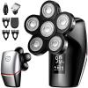 Bald Head Shaver,ATEEN Head Shavers for Men,Dry and Wet Electric Shaver Cordless Rechargeable,LED Display 4 in 1 Close Razor Grooming Kit Waterproof (Red) view 1