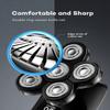 Bald Head Shaver,ATEEN Head Shavers for Men,Dry and Wet Electric Shaver Cordless Rechargeable,LED Display 4 in 1 Close Razor Grooming Kit Waterproof (Red) view 2