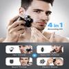 Bald Head Shaver,ATEEN Head Shavers for Men,Dry and Wet Electric Shaver Cordless Rechargeable,LED Display 4 in 1 Close Razor Grooming Kit Waterproof (Red) view 3