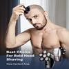 Bald Head Shaver,ATEEN Head Shavers for Men,Dry and Wet Electric Shaver Cordless Rechargeable,LED Display 4 in 1 Close Razor Grooming Kit Waterproof (Red) view 4