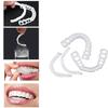 2 Pairs Cosmetic Veneers Fake Teeth, Veneers Snap in Teeth Top And Bottom Comfort Fit Flex Teeth Veneer Cover The Imperfect Teeth for Snap on Instant & Confident Smile at Home 2 Upper And 2 Lower view 3