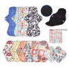 12 Pieces Mix Size Reusable Sanitary Towels Women Hygiene Sanitary Pads for Light Medium Heavy Flow and Night,Washable Cloth Sanitary Pad view 1