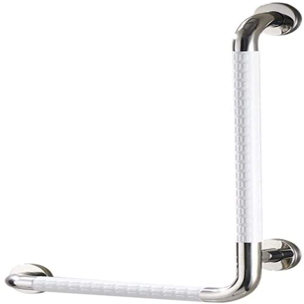SBTXHJWCGLD Grab Bars Grab Bars Bathtubs and Showers, L-Shaped Bathroom Anti-Slip Safety Rail, Handicap Handrail Wall Elderly Bathtub Assistance Products Bathroom Accessories,White,Right