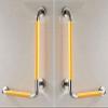 SBTXHJWCGLD Grab Bars Grab Bars Bathtubs and Showers, L-Shaped Bathroom Anti-Slip Safety Rail, Handicap Handrail Wall Elderly Bathtub Assistance Products Bathroom Accessories,White,Right view 4