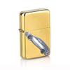 classic Swedish Car Sab 93 Estate 1995 ref237 Pewter effect design on a flip top petrol lighter windproof GOLD refillable view 1
