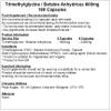 Betaine Anhydrous 600mg Capsules | Trimethylglycine | TMG (180) view 2