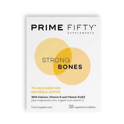 Prime Fifty Strong Bones Supplements 28 Multivitamin Tablets with Calcium, Magnesium, Zinc, Copper & Vitamins Developed for Over 50s to Help Keep You Active