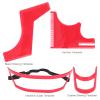 Beard Shaping Tool Kit Beard Styling Cutting Hairline Grooming Red Plastic Beard Template Set Beard Styling Template Beard Shaving Tool Neckline Guide Men's Beard Template view 4