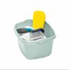 M1SS High Grade Plastic Bowl, 32cm Square, Silver Sage, Kitchen Sink Basin Mixing Washing Up Organizer view 2