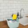 M1SS High Grade Plastic Bowl, 32cm Square, Silver Sage, Kitchen Sink Basin Mixing Washing Up Organizer view 3