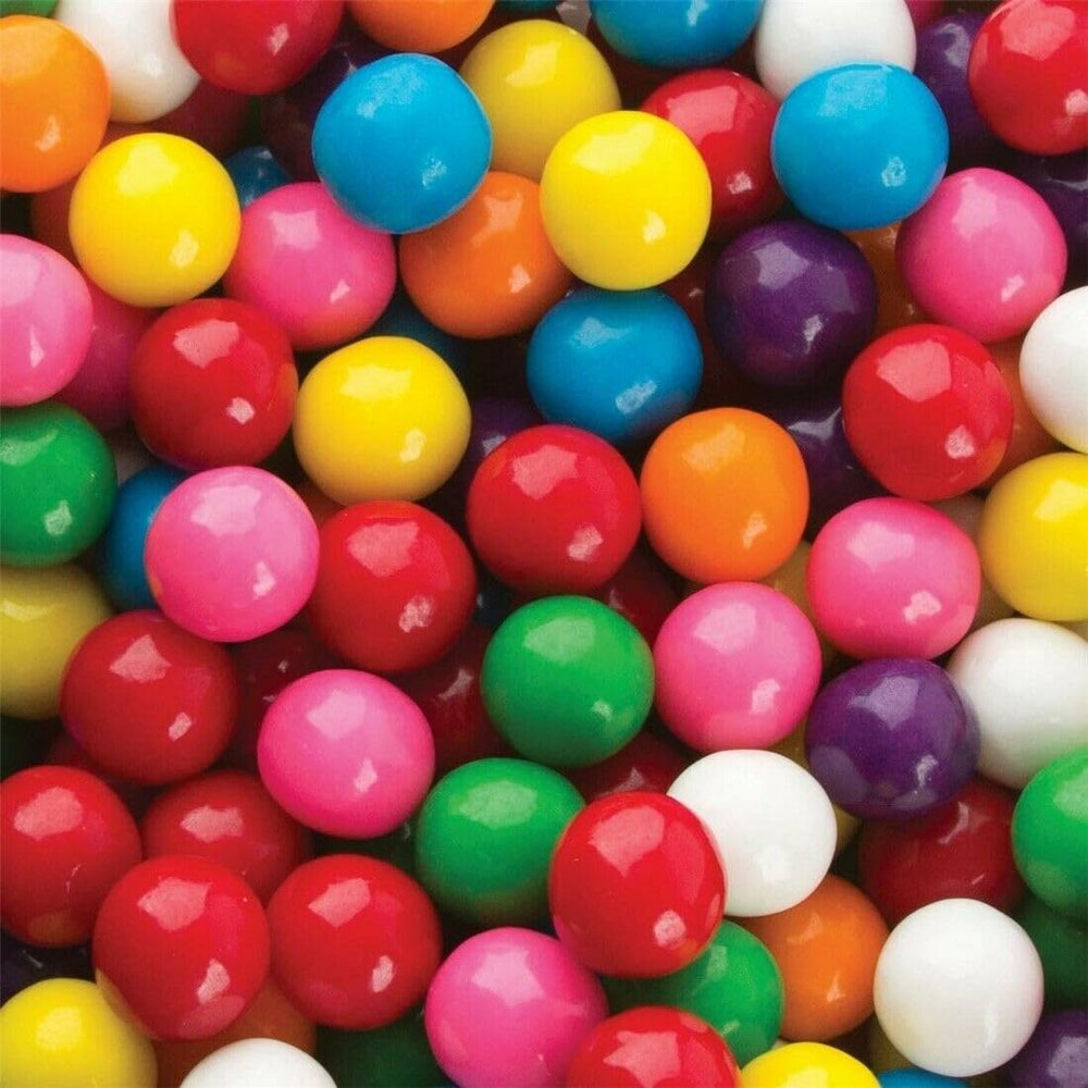 1kg Gumball Machine Refill Pack  Bubble Gum Balls for Coin Operated Sweet Candy Dispenser Toy  Small Bubblegum for Kids Vintage Retro Treat Vending Machine