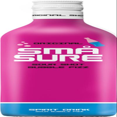 SMA SHOTS Sour Bubble Fizz Colourful Vodka Shot, Sweet Bubblegum Burst & Sour Candy Kick, Perfect as a Party Shot or as a Cocktail with a Mixer 16.4%, 70cl