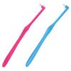2-Pack Interspace Compact Soft Toothbrush - Single Tufted Gum Brush for Sensitive Gums & Deep Cleaning - Medium Gum Care - Precision Plaque Removal - Light Blue & Pink view 1
