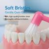 2-Pack Interspace Compact Soft Toothbrush - Single Tufted Gum Brush for Sensitive Gums & Deep Cleaning - Medium Gum Care - Precision Plaque Removal - Light Blue & Pink view 4