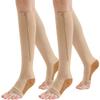 AIEOE 2/3 Pairs Zipper Compression Socks Open Toe Socks Knee-High Zip Leg Support Stocks for Varicose Vein Edema view 1