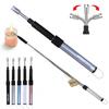 XTENDR ARCS V2 Extendable 2.5 Feet. Arc Extra Long Lighter, Flameless Fireplace Stove Electric Candle Lighter, Long Neck Lighter for Pilot Light, Grilling, Firepit, Kitchen, BBQ Lighter (Silver) view 1