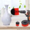 EVTSCAN Drill Brush Attachment, 3PCS Power Scrubber Brush Electric Drill Cleaning Kit for Bathroom Surfaces(Red) view 4