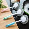 Pan Brush Stainless Steel Sponge Scourer Wire Ball Brush Wash Pot with Handle Brush Washing Brush for Pans Cleaning Brush with Handle Wire Brush for Cleaning Pots and Pans in the Kitchen view 3