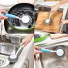 Pan Brush Stainless Steel Sponge Scourer Wire Ball Brush Wash Pot with Handle Brush Washing Brush for Pans Cleaning Brush with Handle Wire Brush for Cleaning Pots and Pans in the Kitchen view 4