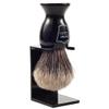 Parker Safety Razor 100% Pure Badger Bristle Shaving Brush with Black Handle -Brush Stand Included view 1