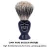 Parker Safety Razor 100% Pure Badger Bristle Shaving Brush with Black Handle -Brush Stand Included view 4