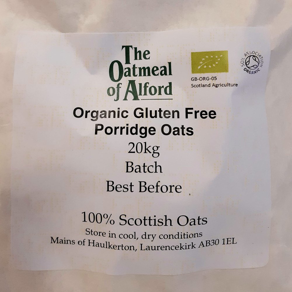 Oatmeal of Alford Gluten Free Porridge Oat Flakes 20kg