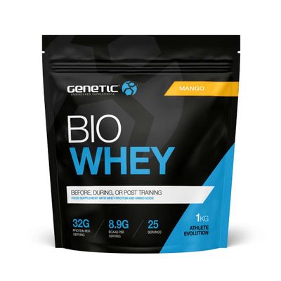 Genetic Supplements Whey Protein Powder  Whey Protein, Muscle Building Powder with BCAAs, Muscle Repair, Protein Shake, Mango, 25 Servings, 1kg