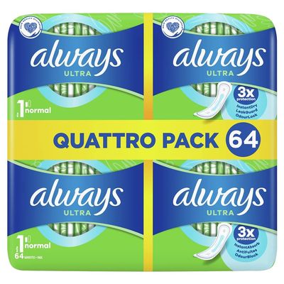 Always - 64x Sanitary Pads Ultra Normal Size 1-1 Piece
