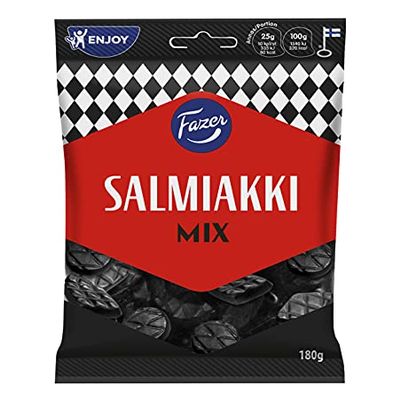 10 x Fazer Salmiakki Mix 180g Finnish licuorice candy bag