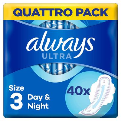 Always - 40x Sanitary Pads Ultra Secure Night Size 3-1 Piece