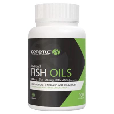 Omega 3 Fish Oils  2000mg with 1000mg EPA & 500mg DHA Per Serving - 100 High-Strength Capsules - 50 Servings - Guaranteed Free from pesticides - Manufactured in The UK
