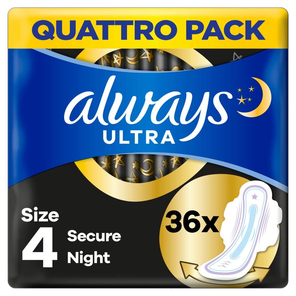 Always - 36x Sanitary Pads Ultra Night Size 4 with Wings - 1 Piece
