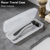 Agatige Portable Razors Case, Travel Manual Razors Storage Box Transparent Breathable Protector Case for Manual Razor System view 2