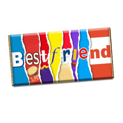 Bestfriend Chocolate Bar Wrapper Novelty Funny Gift Birthday Christmas Valentine CH-068-N (without chocolate bar)