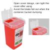 Blade Disposal Box, Durable Disposal Blade Container Shaving Blade Disposal Box for Beauty and Personal Care(red) view 3