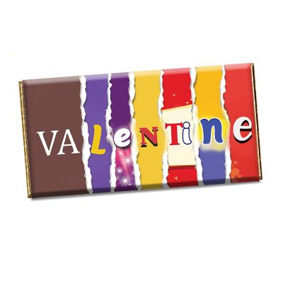 Valentines Day Love Chocolate Bar Wrapper Novelty Gift with Chocolate CH-007-Y (with chocolate bar)