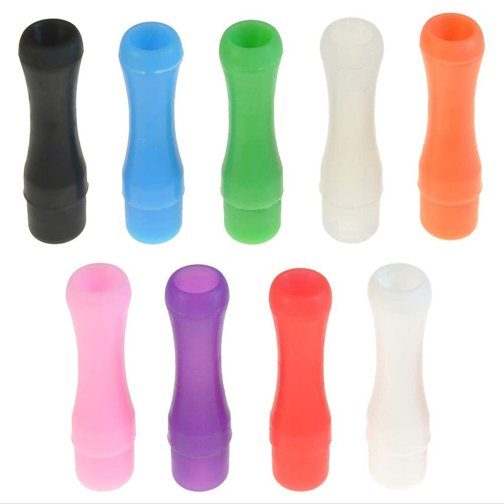 Armerah Baton 510 Drip Tip eCig Mouthpiece Short/Narrow Silicone 5 Pack Assorted Colours