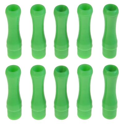 Armerah Baton 510 Drip Tip eCig Mouthpiece Short/Narrow Silicone 10 Pack Green