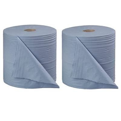 2Work 2-Ply Forecourt Roll 400m Blue (Pack of 2) CT34137+ FINCHLEY Refill Pen Free