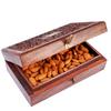Jaiccha Ghasitaram Diwali Gifts - Dryfruits Hamper-Wooden Craving Jewellery Box with Almonds |Gift for Diwali,Holi,Rakhi,Valentine,Christmas,Birthday,Anniversary,Her,Him| view 1