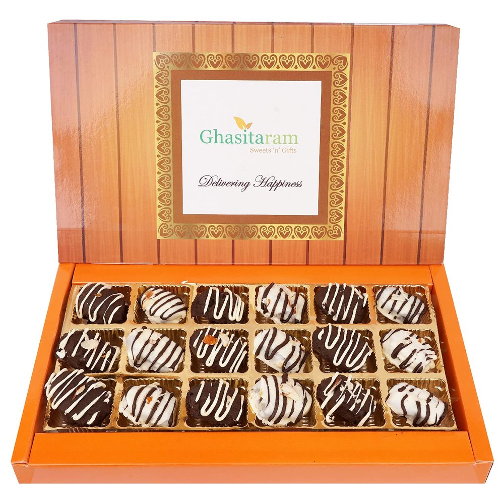 Jaiccha Ghasitaram Sweets-Chocolate Dates 18 pcs |Gift for Diwali,Holi,Rakhi,Valentine,Christmas,Birthday,Anniversary,Her,Him|