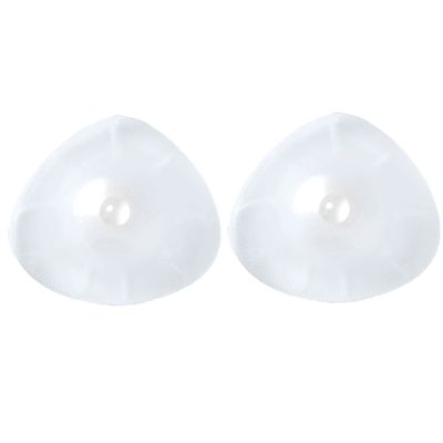 DFGGE Breast Prosthesis Mastectomy Self Adhesive Silicone Fake Boobs Forms Transparent Triangle Shape Breast Pads Inserts Bikini Swimsuit Pads One Pair,EE~cup1000g/pair