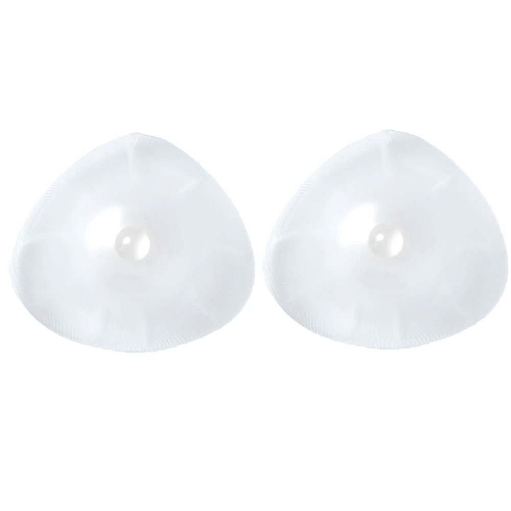 DFGGE Breast Prosthesis Mastectomy Self Adhesive Silicone Fake Boobs Forms Transparent Triangle Shape Breast Pads Inserts Bikini Swimsuit Pads One Pair,EE~cup1000g/pair