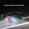 CAOXN Men's Anti-Blue Light Fatigue Reading Glasses Ultra-Light Pure Titanium Presbyopic Presbyopic Optical Glasses Diopter +1.00 To +3.00,Black,+2.50 view 2