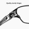 CAOXN Men's Anti-Blue Light Fatigue Reading Glasses Ultra-Light Pure Titanium Presbyopic Presbyopic Optical Glasses Diopter +1.00 To +3.00,Black,+2.50 view 4