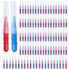 100 Pieces Interdental Brush, Toothpick Tooth Flossing Head Oral Dental Hygiene Brush Dental Brush Flosser for Cleaner Dental Floss Stick Tooth Cleaning Tool view 1